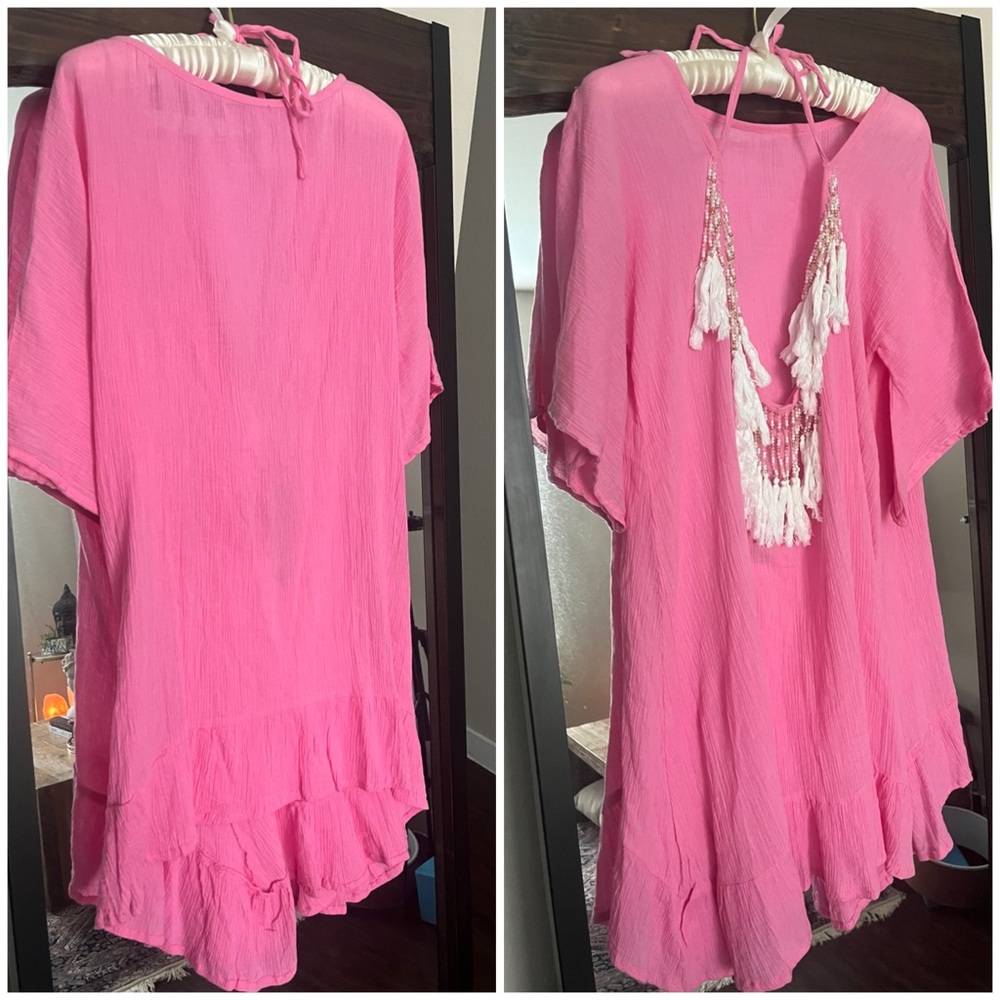 Gianni Bini Tassel U-back Swimsuit Coverup